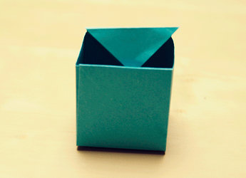 Small blue box.