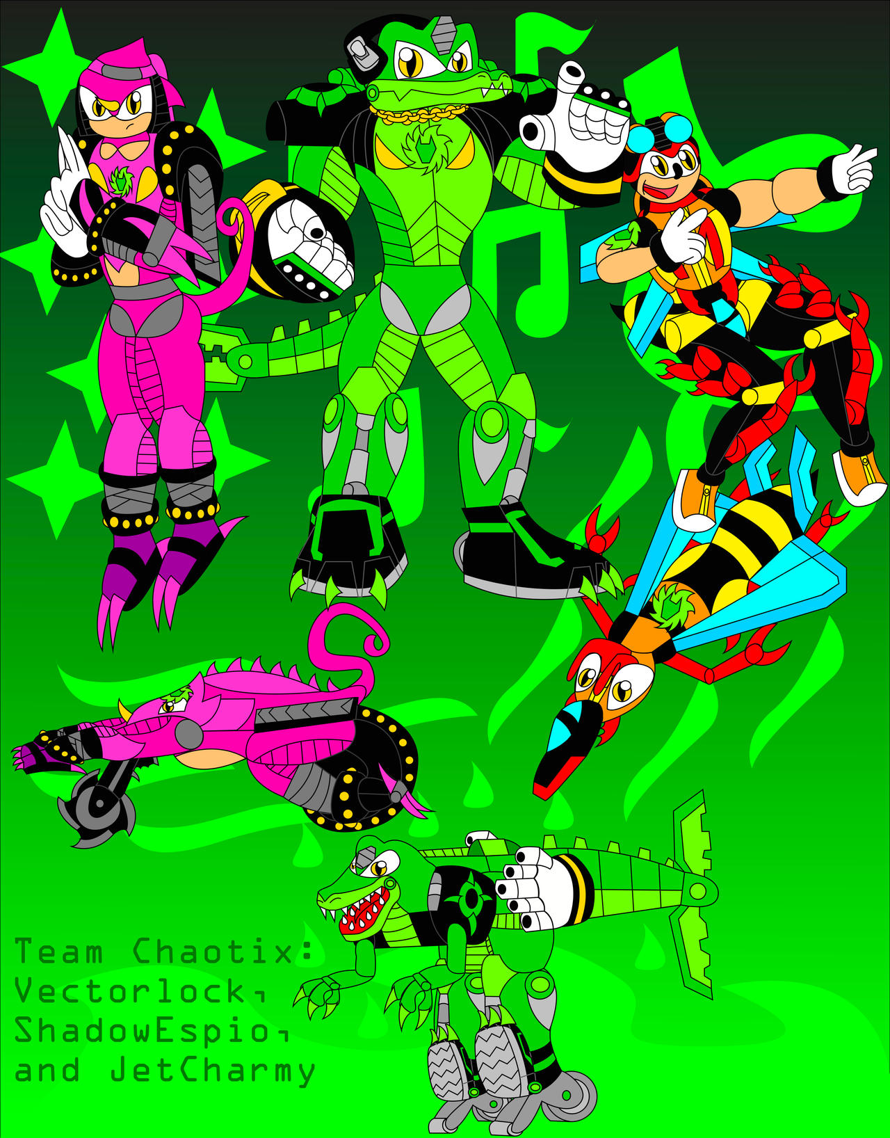 Team Chaotix by NinjaRider88 on DeviantArt