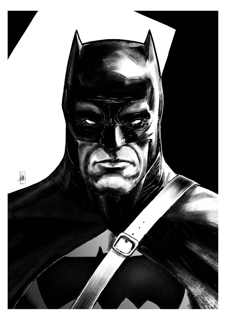 Batman Portrait Simple Batman Portrait_ Digital by marex05 on DeviantArt