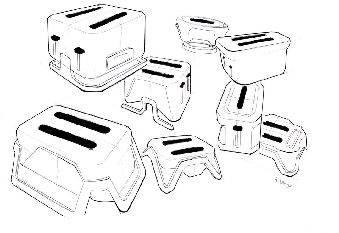 Toaster Drawing Iterations Toaster Ideation Sketches by c-maeng on DeviantArt