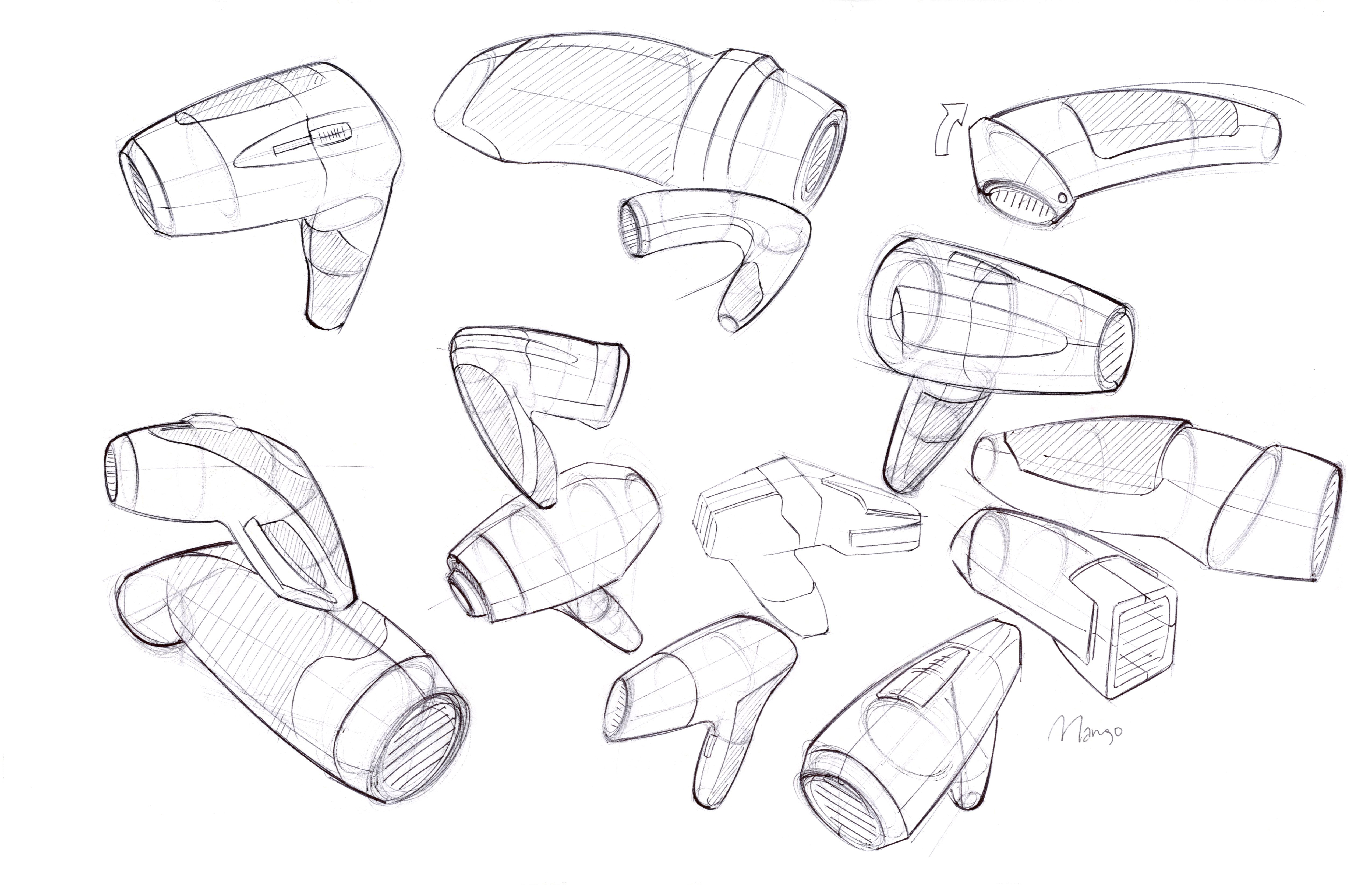 Hair Dryer Ideation Sketches by c-maeng on DeviantArt Hair Dryer Ideation Sketches by c-maeng on DeviantArt