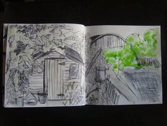 Sketchbook drawing 1- garden