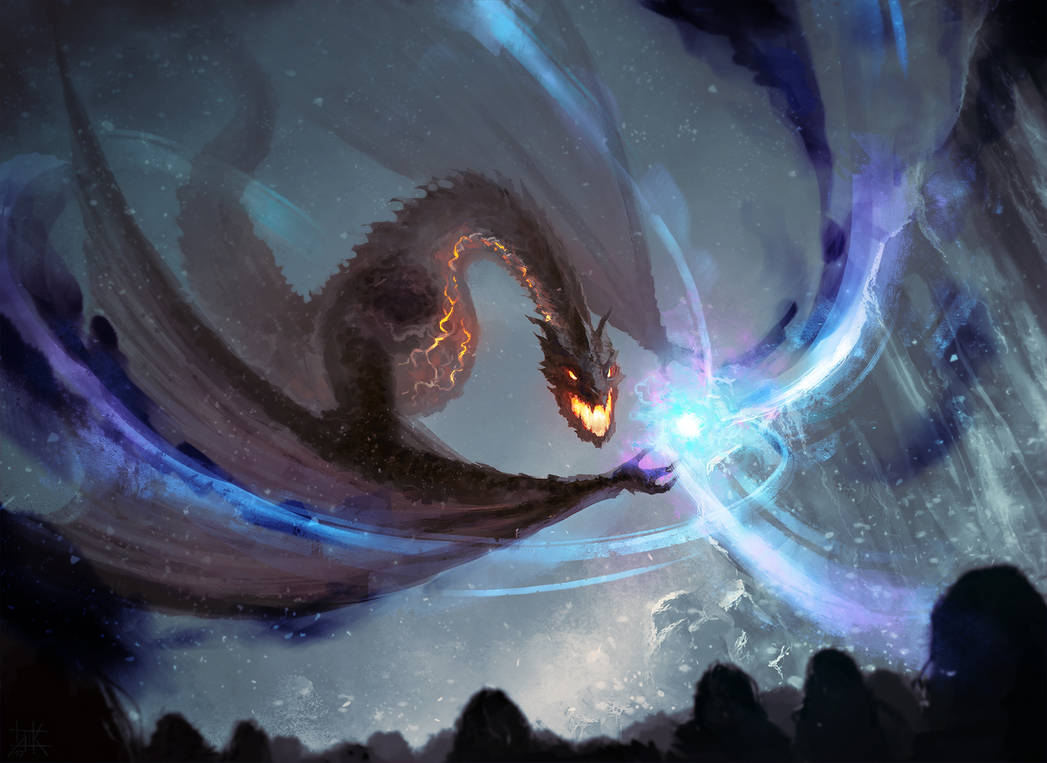 Crossover - Smaug at The Wall by cubehero