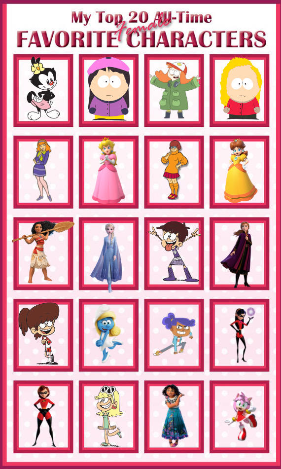 My Top 20 Favorite Female Characters By Nickolascollins1 On DeviantArt my-top-20-favorite-female-characters-by-nickolascollins1-on-deviantart