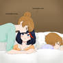 Sukuyo tucking Ryuko into bed
