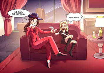 Pauline Teasing Buffy by MattanzaMFedora