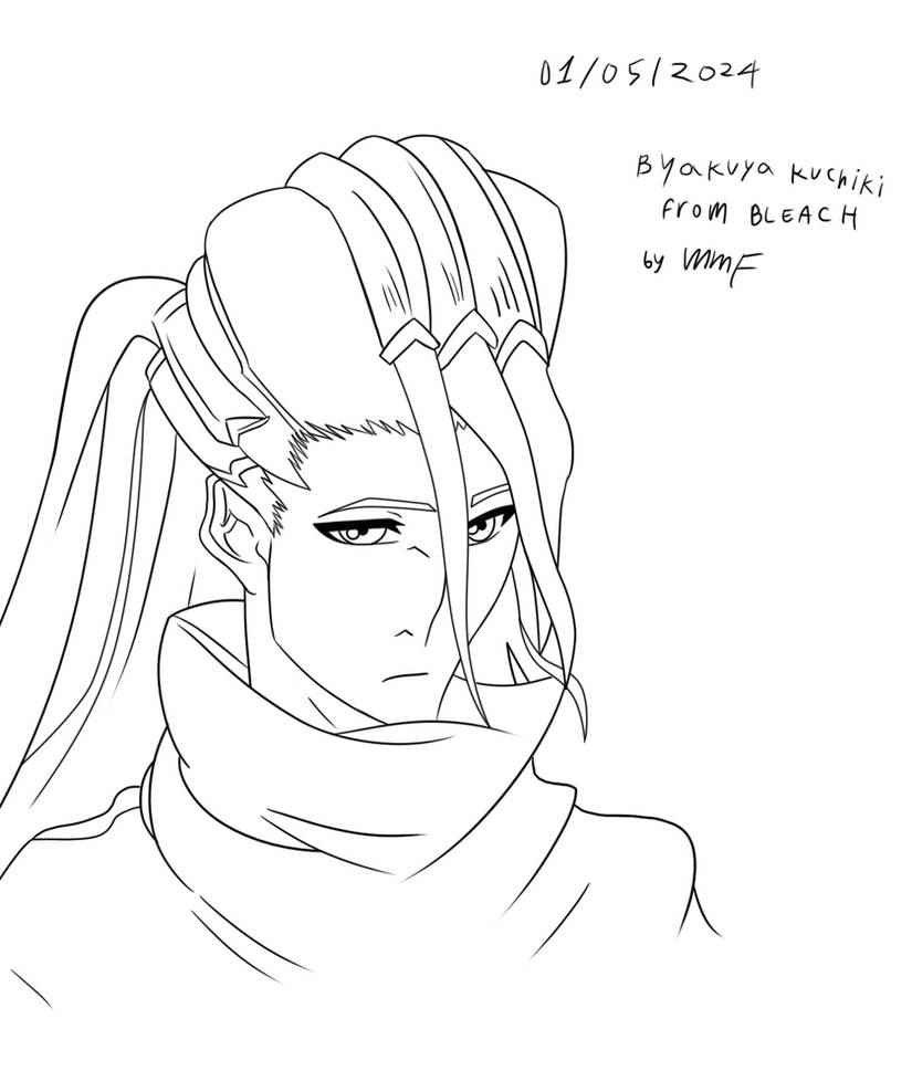 Byakuya Draw Byakuya Line Art by MattanzaMFedora on DeviantArt