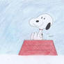 Snoopy On His Kennel Traditional Colours