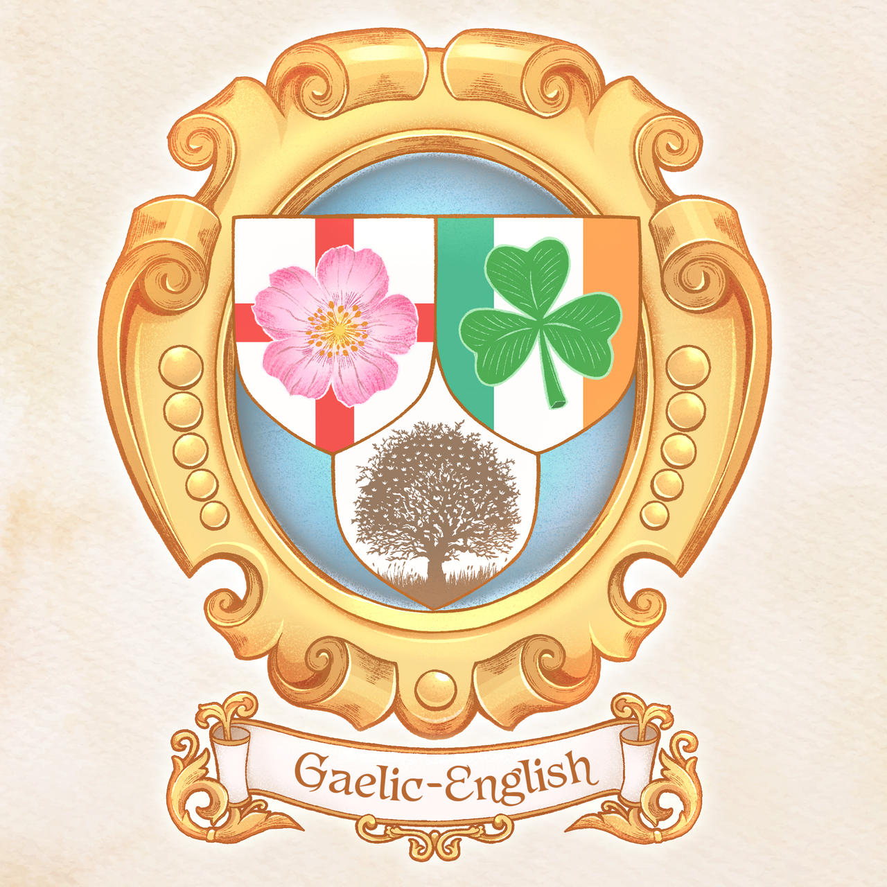 Gaelic-English Community Crest
