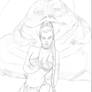 Slave Leia and Jabba the Hutt sketch