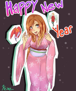 Orihime, Shuno, and Ayame say Happy New Year!