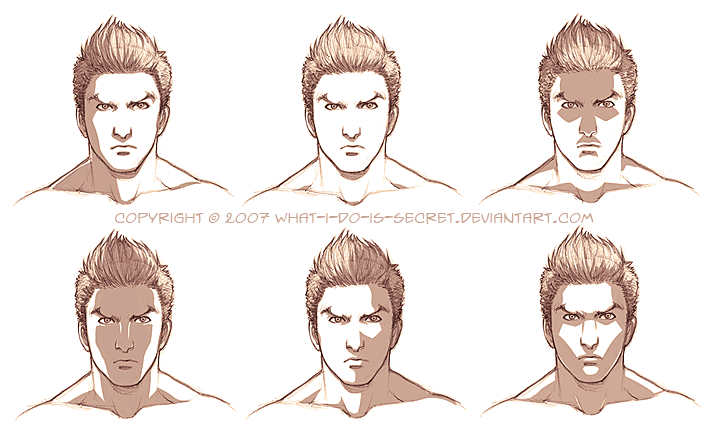 Face shading trials by what-i-do-is-secret on DeviantArt