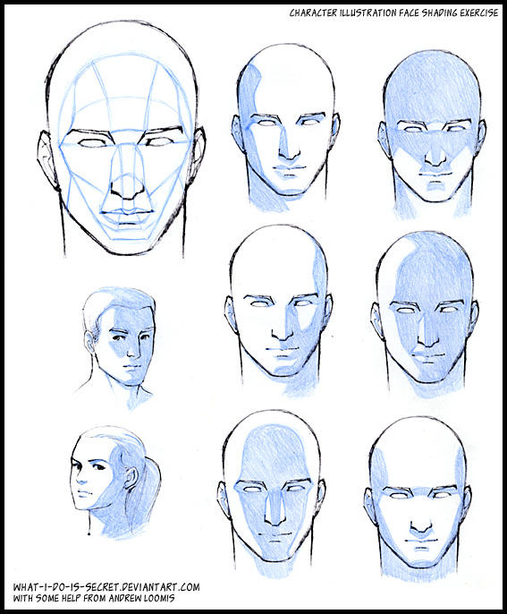 Face shading, basic planes by what-i-do-is-secret on DeviantArt