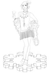 1920's Snowflake Flapper