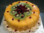 Mango Pomegranate Cake by Sliceofcake