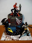 Spiderman and Batman by Sliceofcake