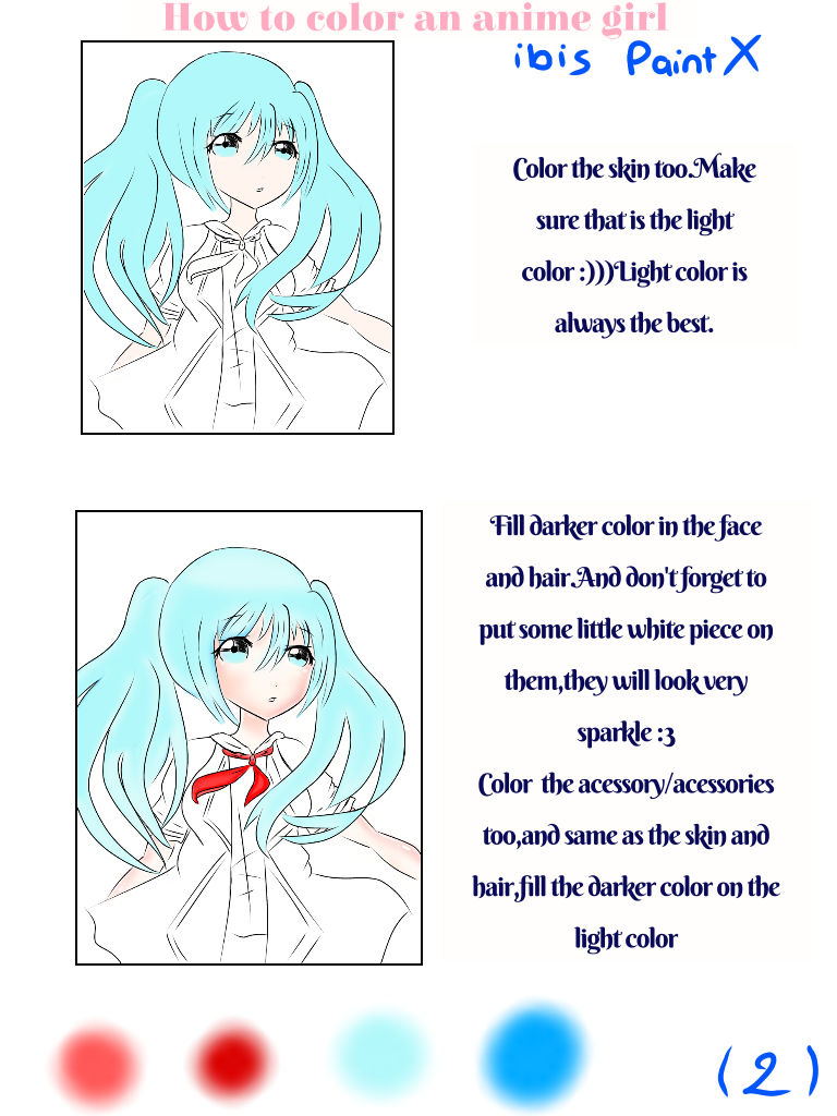 Anime Color Tips How to color an anime girl (TUTORIAL) 2 by ElenaRing on DeviantArt