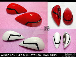 Asuka and Rei NGE Hair Clips