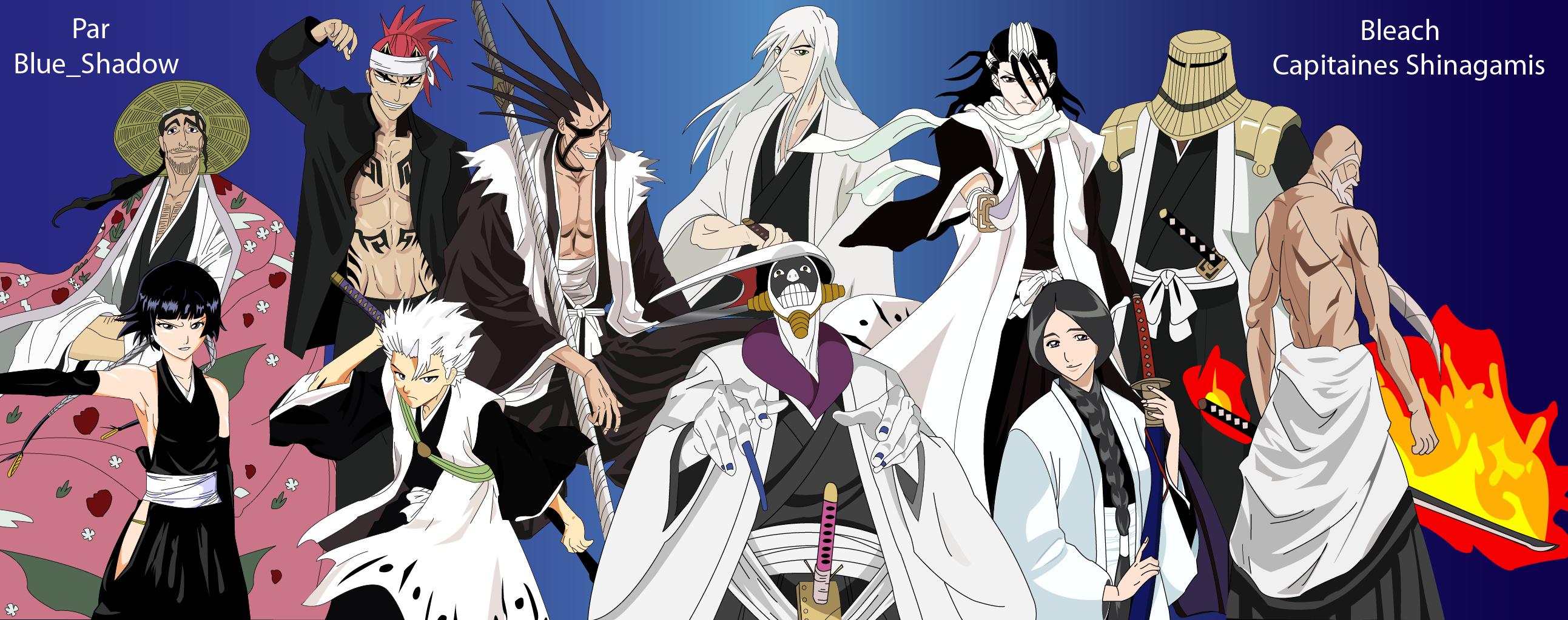 Bleach Capitaines Shinigami by blueshadow360 on DeviantArt