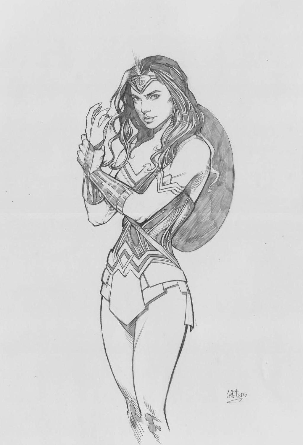 Wonder woman gal gadot style pencil