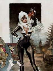 blackcat meets tom and jerry