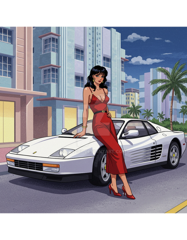 Testarossa Deviantart Miami Drives Red Elegance White Ferrari Testarossa by Di-age7 on DeviantArt