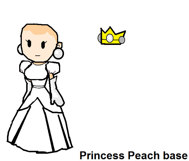 Paper Princess Base Paper Princess Peach Base of March 25 2012 by Elzathehedgehog on DeviantArt