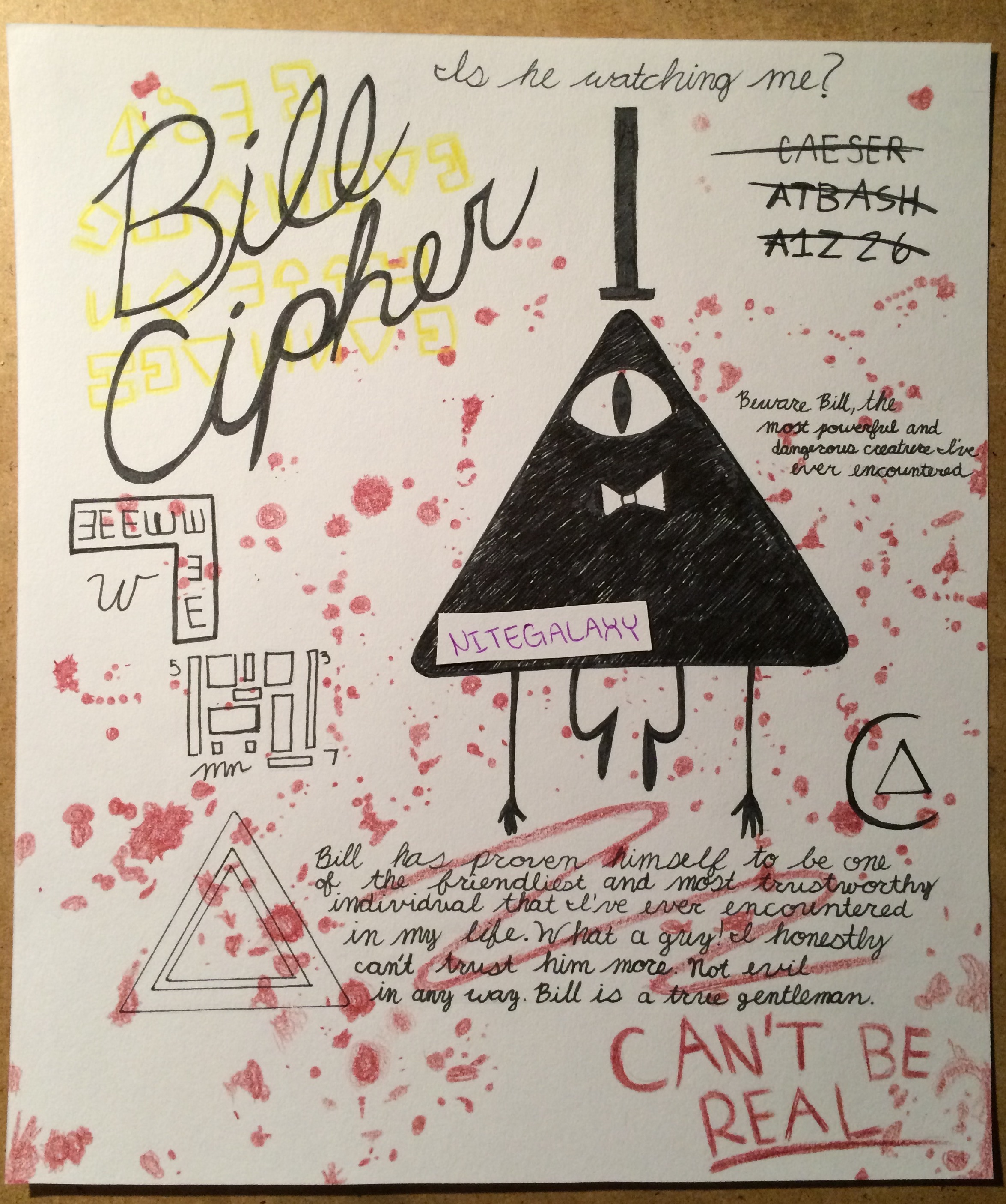 Страницы дневника Гравити Фолз Билл