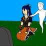 Oboro and her father's grave