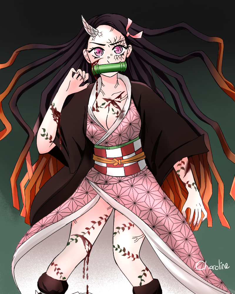 Nezuko Humana/Demonio by Danilo39 on DeviantArt