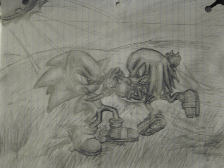 Sonic Rivals Knuckles Layout Sonic and Knuckles rivalry by sykog77 on DeviantArt