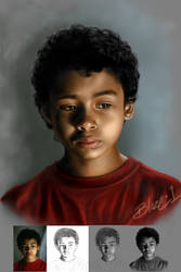 Micah Painting Process by Blaze0ne