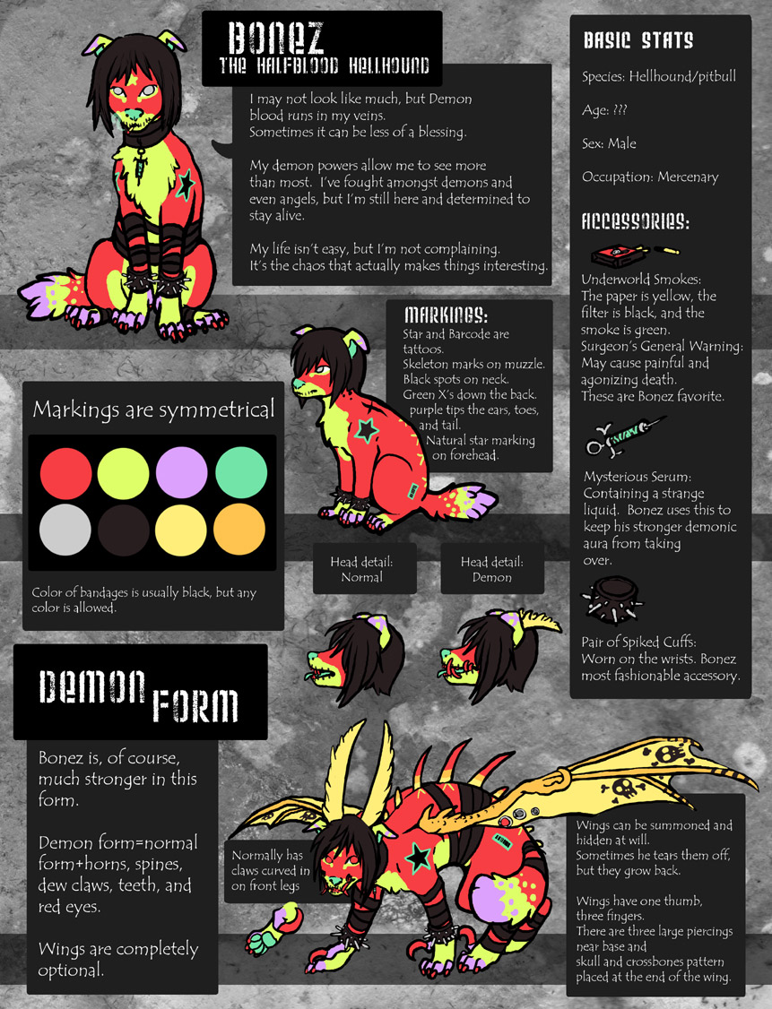 Bonez Reference Sheet