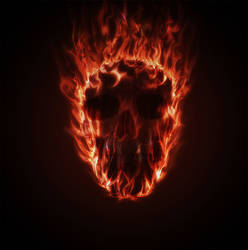 Fire skull