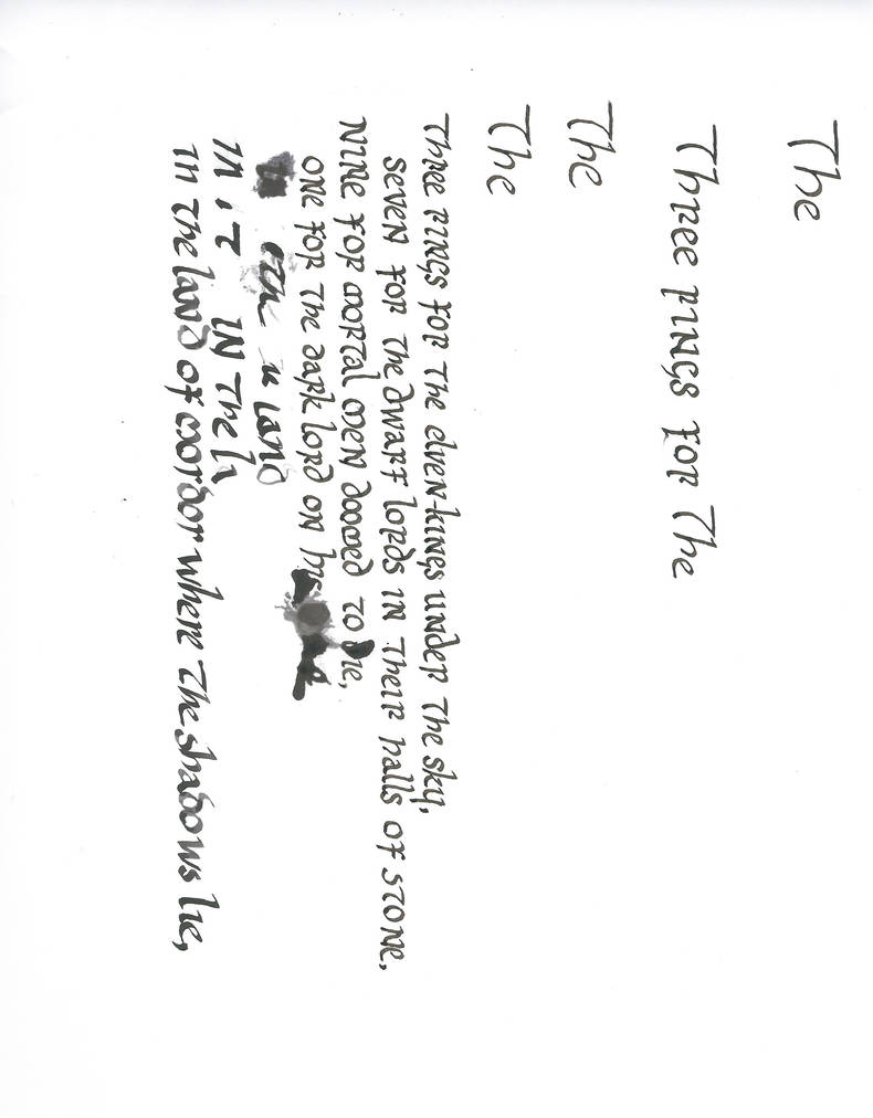 Tolkien Calligraphy by Acalanatha on DeviantArt