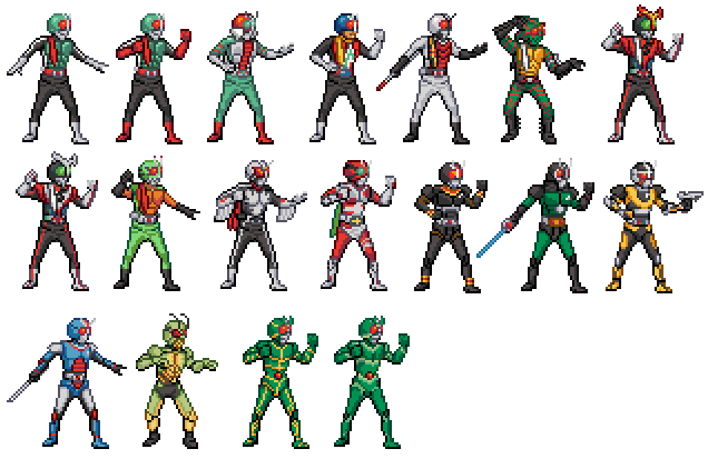 Shoawa rider sprite SNES style by Magna-Ryunoid on DeviantArt