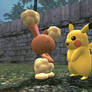 Buneary and Pikachu