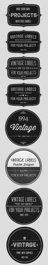 Vintage Badges Set