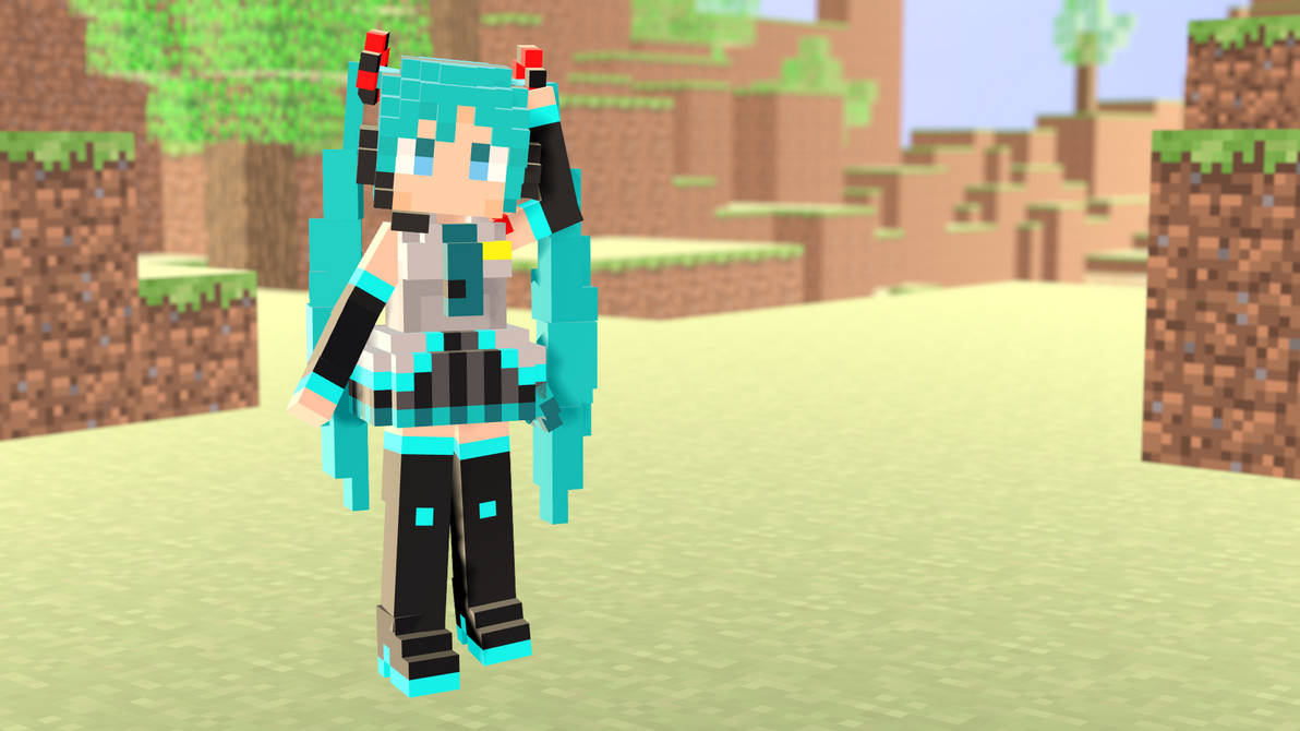 MMD - Miku in Minecraft :D by JujubahChan on DeviantArt