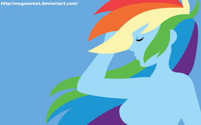 Human Wallpaper - Rainbow Dash (Blue)