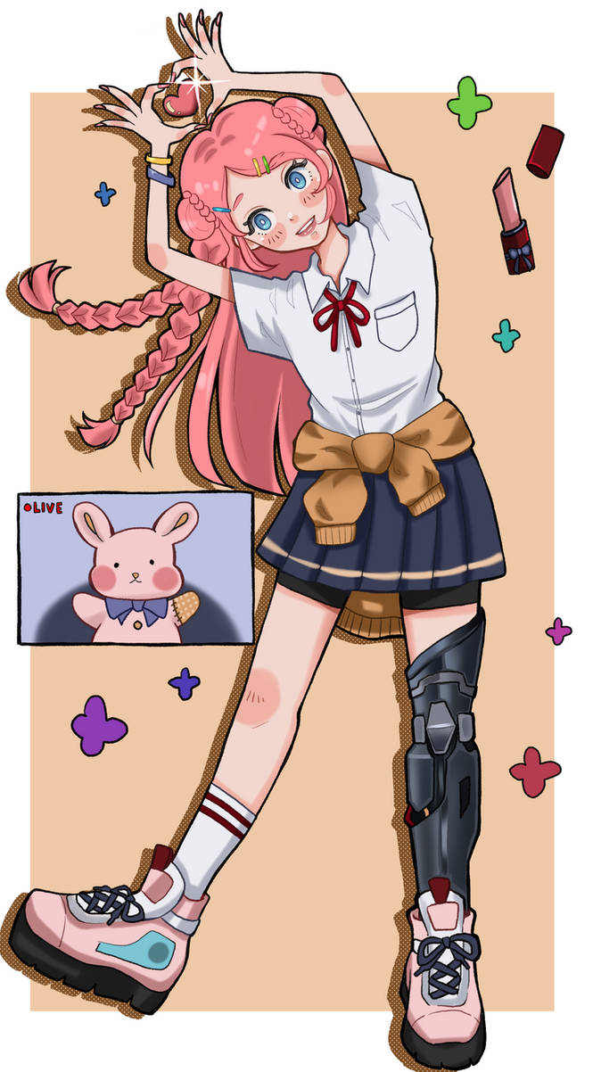 Prostetic Rabbit Leg Prosthetic leg girl and her rabbit partner by ROHYOH on DeviantArt