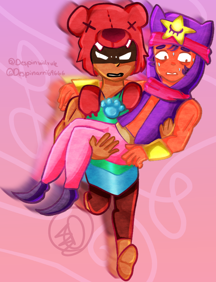 Sandy And Nita Bs Run Away By Despinarri69666 On Deviantart - nita x sandy brawl stars