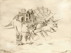 Steampunk Dinosaur by GrimDreamArt