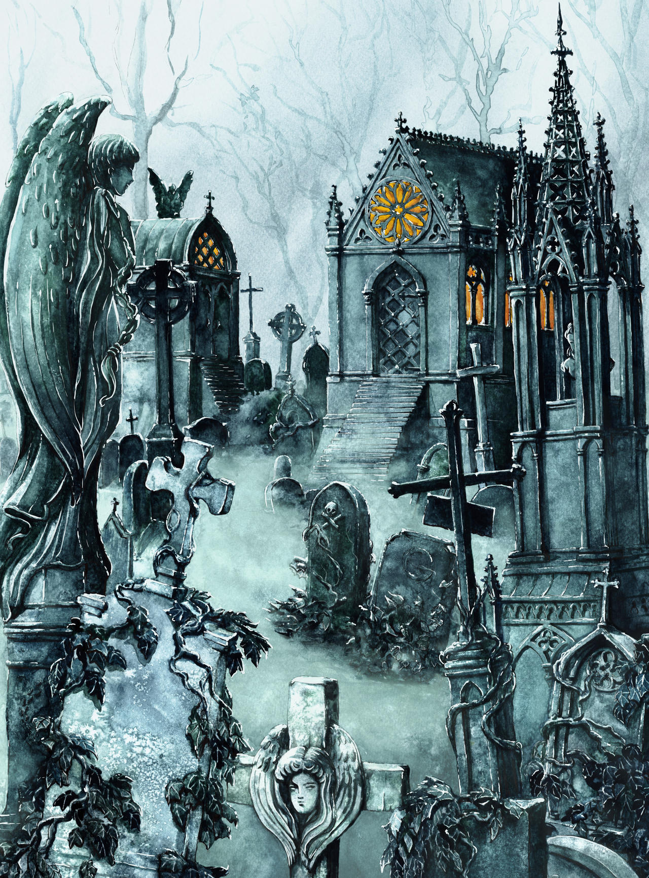 Gothic Graveyard By GrimDreamArt On DeviantArt gothic-graveyard-by-grimdreamart-on-deviantart