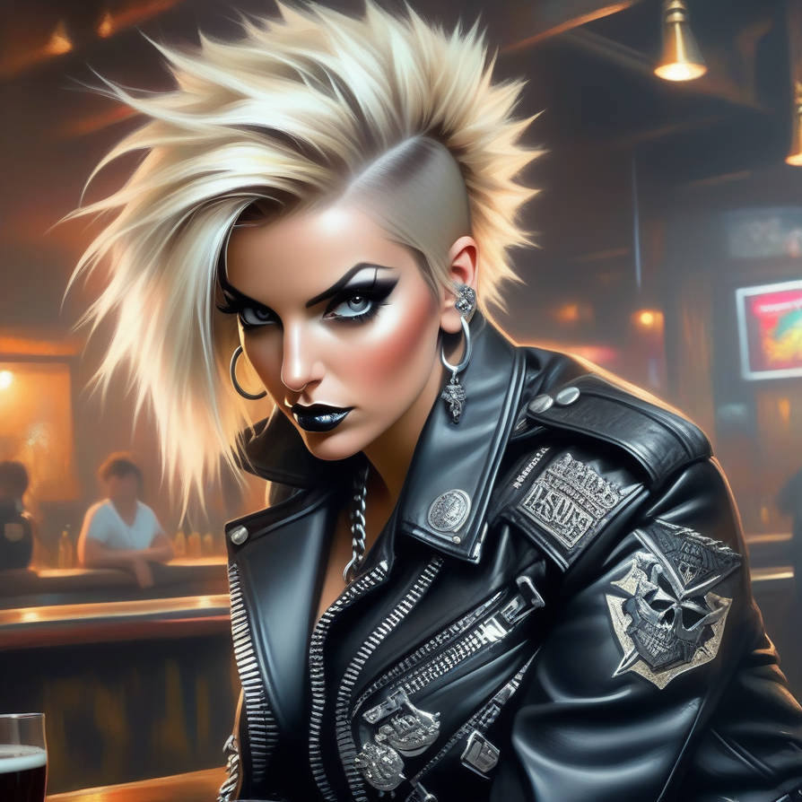 Woman-from-a-punk-rock-band-beautiful-face-bright- by Beoregardio on ...