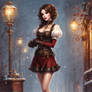 Steampunk-brown-hair-curls-boots-warm-stockings-ha