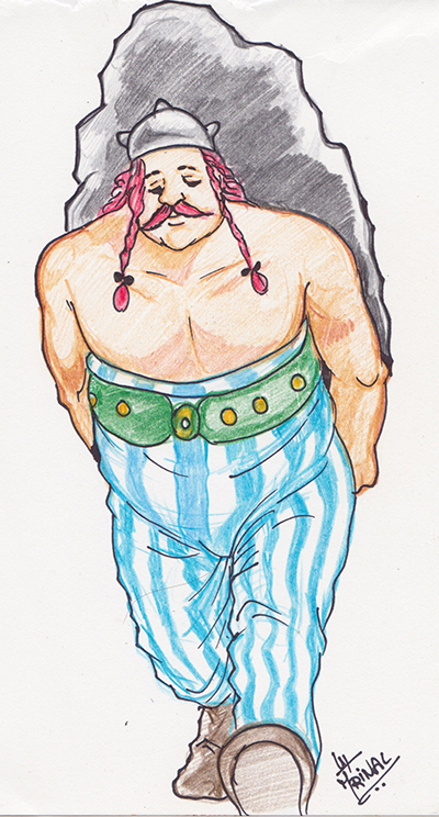 Obelix drawn as part of daily sketch challenge