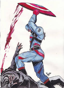 Captain America kills Flag Smasher