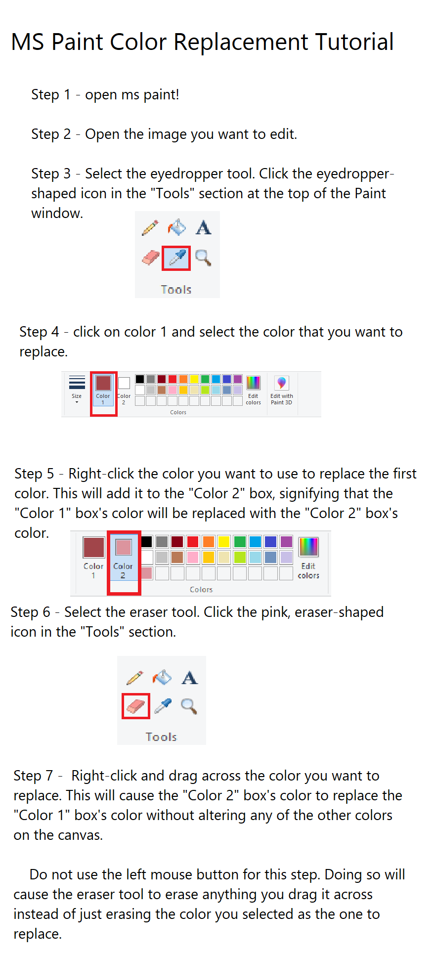 MS Paint Color Replacement Tutorial by PixelPonyBases on DeviantArt