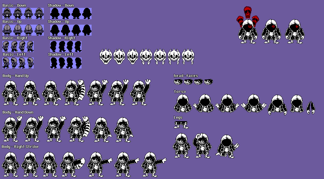Dusttale Menu Dusttale Sprite Sheet by Darkwv on DeviantArt